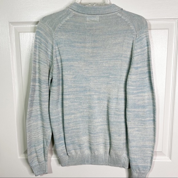 Martine and Juan Marled Knit Long Sleeve Henley Sweater Size 2 (M) - Picture 3 of 12